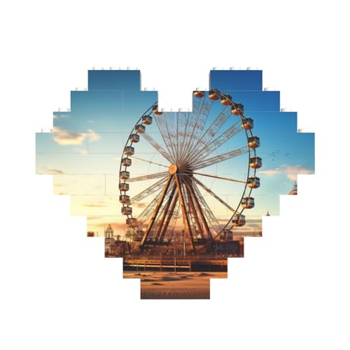 Riesenrad-Baustein-Puzzle in Herzform, personalisiertes Bild, Puzzle, Foto-Puzzles für Erwachsene, 3D-Mikro-Bausteine für Heimdekoration, Steine-Set Riesenrad-Baustein-Puzzle in Herzform, personalisiertes Bild, Puzzle, Foto-Puzzles für Erwachsene, 3D-Mikro-Bausteine für Heimdekoration, Steine-Set von BWLHJKE