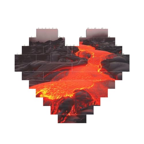 Rote Lava-Baustein-Puzzle, herzförmig, personalisiertes Bild, Puzzle, Foto-Puzzles für Erwachsene, 3D-Mikro-Bausteine für Heimdekoration, Steine-Set Rote Lava-Baustein-Puzzle, herzförmig, personalisiertes Bild, Puzzle, Foto-Puzzles für Erwachsene, 3D-Mikro-Bausteine für Heimdekoration, Steine-Set von BWLHJKE