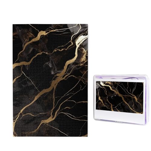 Schwarz Gold Marmor Puzzle für Erwachsene 1000 Teile, Holzpuzzle aus Fotos, Herausfordernde Puzzles Perfekt für Spieleabende, Heimdekoration Puzzles Geschenk für Urlaub Geburtstag Schwarz Gold Marmor Puzzle für Erwachsene 1000 Teile, Holzpuzzle aus Fotos, Herausfordernde Puzzles Perfekt für Spieleabende, Heimdekoration Puzzles Geschenk für Urlaub Geburtstag von BWLHJKE