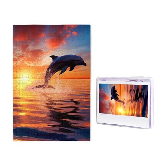 Sonnenuntergang Delfin Puzzle für Erwachsene 1000 Teile, Holzpuzzle aus Fotos, herausfordernde Puzzles Perfekt für Spieleabende, Heimdekoration Puzzles Geschenk für Urlaub Geburtstag Sonnenuntergang Delfin Puzzle für Erwachsene 1000 Teile, Holzpuzzle aus Fotos, herausfordernde Puzzles Perfekt für Spieleabende, Heimdekoration Puzzles Geschenk für Urlaub Geburtstag von BWLHJKE