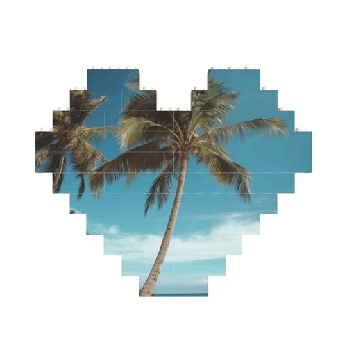 Strand-Kokosnussbaum-Baustein-Puzzle, herzförmig, personalisiertes Bild, Puzzle, Foto-Puzzles für Erwachsene, 3D-Mikro-Bausteine für Heimdekoration, Ziegel-Set Strand-Kokosnussbaum-Baustein-Puzzle, herzförmig, personalisiertes Bild, Puzzle, Foto-Puzzles für Erwachsene, 3D-Mikro-Bausteine für Heimdekoration, Ziegel-Set von BWLHJKE