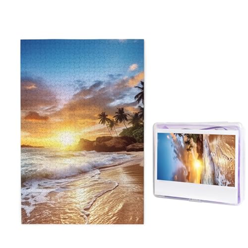 Strand Sonnenuntergang Landschaft Puzzle für Erwachsene 1000 Teile, Holzpuzzle aus Fotos, herausfordernde Puzzles Perfekt für Spieleabende, Heimdekoration Puzzles Geschenk für Urlaub Geburtstag Strand Sonnenuntergang Landschaft Puzzle für Erwachsene 1000 Teile, Holzpuzzle aus Fotos, herausfordernde Puzzles Perfekt für Spieleabende, Heimdekoration Puzzles Geschenk für Urlaub Geburtstag von BWLHJKE