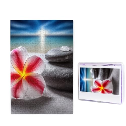 Tropische Blume und Zen Stein Puzzle für Erwachsene 1000 Teile, Holzpuzzle aus Fotos, herausfordernde Puzzles Perfekt für Spieleabende, Heimdekoration Puzzles Geschenk für Urlaub Geburtstag Tropische Blume und Zen Stein Puzzle für Erwachsene 1000 Teile, Holzpuzzle aus Fotos, herausfordernde Puzzles Perfekt für Spieleabende, Heimdekoration Puzzles Geschenk für Urlaub Geburtstag von BWLHJKE