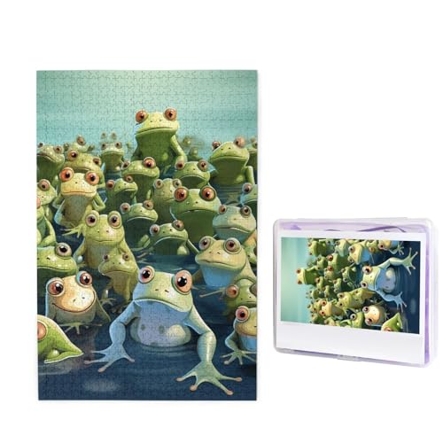 Viele Frösche Puzzle für Erwachsene 1000 Teile, Holzpuzzle aus Fotos, herausfordernde Puzzles Perfekt für Spieleabende, Heimdekoration Puzzles Geschenk für Urlaub Geburtstag Viele Frösche Puzzle für Erwachsene 1000 Teile, Holzpuzzle aus Fotos, herausfordernde Puzzles Perfekt für Spieleabende, Heimdekoration Puzzles Geschenk für Urlaub Geburtstag von BWLHJKE
