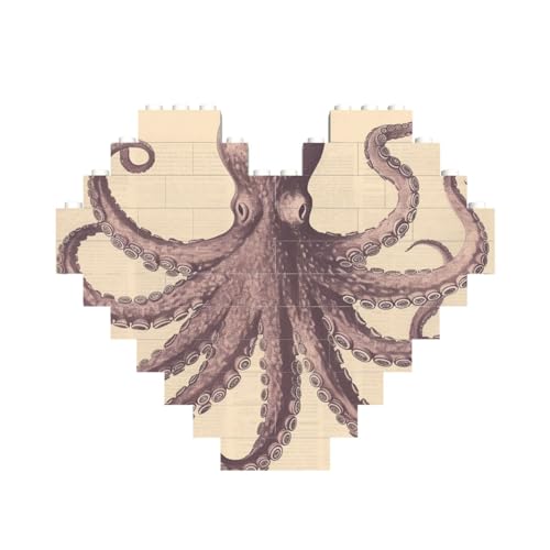 Vintage Octopus Building Brick Block Puzzle Heart Shaped, Personalized Picture Puzzles Photo Jigsaw Puzzles for Adults 3D Micro Building Blocks for Home Decor Bricks Set Vintage Octopus Building Brick Block Puzzle Heart Shaped, Personalized Picture Puzzles Photo Jigsaw Puzzles for Adults 3D Micro Building Blocks for Home Decor Bricks Set von BWLHJKE