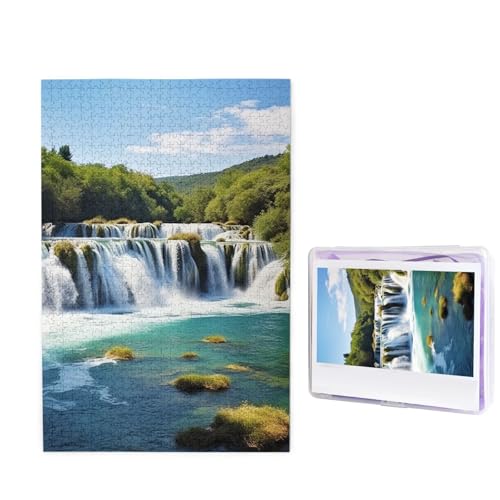 Wasserfälle auf dem Fluss Krka Puzzle für Erwachsene 1000 Teile, Holzpuzzle aus Fotos, herausfordernde Puzzles Perfekt für Spieleabende, Heimdekoration Puzzles Geschenk für Urlaub Geburtstag Wasserfälle auf dem Fluss Krka Puzzle für Erwachsene 1000 Teile, Holzpuzzle aus Fotos, herausfordernde Puzzles Perfekt für Spieleabende, Heimdekoration Puzzles Geschenk für Urlaub Geburtstag von BWLHJKE