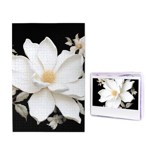 Weißes Blumenpuzzle für Erwachsene 1000 Teile, Holzpuzzle aus Fotos, herausfordernde Puzzles perfekt für Spieleabende, Heimdekoration Puzzles Geschenk für Urlaub Geburtstag Weißes Blumenpuzzle für Erwachsene 1000 Teile, Holzpuzzle aus Fotos, herausfordernde Puzzles perfekt für Spieleabende, Heimdekoration Puzzles Geschenk für Urlaub Geburtstag von BWLHJKE
