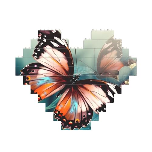Wunderschönes Schmetterlings-Baustein-Puzzle in Herzform, personalisierte Bilder-Puzzles für Erwachsene, 3D-Mikro-Bausteine für Heimdekoration, Ziegel-Set Wunderschönes Schmetterlings-Baustein-Puzzle in Herzform, personalisierte Bilder-Puzzles für Erwachsene, 3D-Mikro-Bausteine für Heimdekoration, Ziegel-Set von BWLHJKE