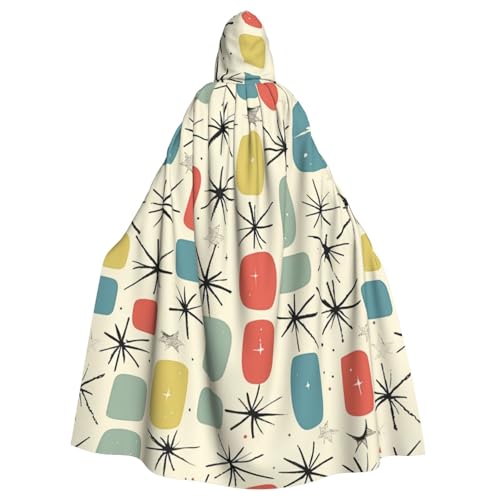 BWWHCCTI Atomic Stars Retro-Muster bedruckter Kapuzenumhang für Unisex-Erwachsene, Halloween, Cosplay, Kostüme, langer Kapuzenmantel BWWHCCTI Atomic Stars Retro-Muster bedruckter Kapuzenumhang für Unisex-Erwachsene, Halloween, Cosplay, Kostüme, langer Kapuzenmantel von BWWHCCTI