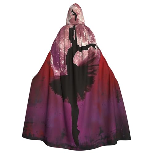 BWWHCCTI Ballerina-Tanz-bedruckter Kapuzenumhang für Unisex-Erwachsene, Halloween, Cosplay, Kostüme, langer Kapuzenmantel BWWHCCTI Ballerina-Tanz-bedruckter Kapuzenumhang für Unisex-Erwachsene, Halloween, Cosplay, Kostüme, langer Kapuzenmantel von BWWHCCTI