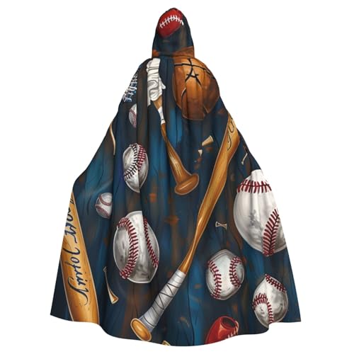 BWWHCCTI Baseball-, Basketball-, Fußball-, Hockey-, Kapuzenumhang für Unisex, Erwachsene, Halloween, Cosplay, Kostüme, langer Kapuzenmantel BWWHCCTI Baseball-, Basketball-, Fußball-, Hockey-, Kapuzenumhang für Unisex, Erwachsene, Halloween, Cosplay, Kostüme, langer Kapuzenmantel von BWWHCCTI