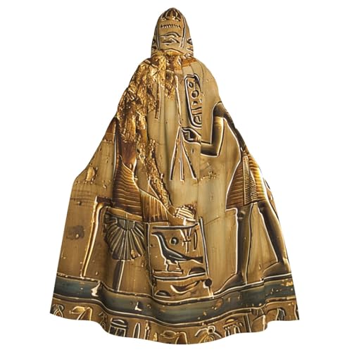 BWWHCCTI Bedruckter Kapuzenumhang mit ägyptischen Hieroglyphen, Unisex, Erwachsene, Halloween, Cosplay, Kostüme, langer Kapuzenmantel BWWHCCTI Bedruckter Kapuzenumhang mit ägyptischen Hieroglyphen, Unisex, Erwachsene, Halloween, Cosplay, Kostüme, langer Kapuzenmantel von BWWHCCTI