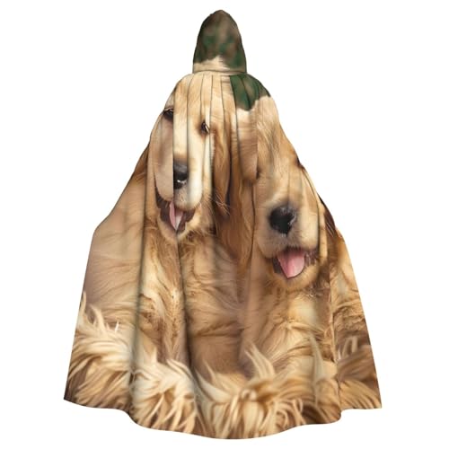 BWWHCCTI Golden Retriever Kapuzenumhang für Hunde, Welpen, Haustiere, bedruckt, Unisex, Erwachsene, Halloween, Cosplay, Kostüme, langer Kapuzenmantel BWWHCCTI Golden Retriever Kapuzenumhang für Hunde, Welpen, Haustiere, bedruckt, Unisex, Erwachsene, Halloween, Cosplay, Kostüme, langer Kapuzenmantel von BWWHCCTI