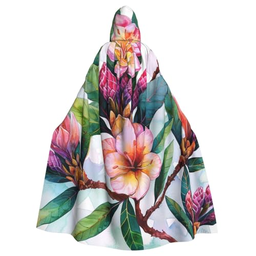 BWWHCCTI Hawaiianischer Blumen-Kunstdruck, bedruckter Kapuzenumhang für Unisex-Erwachsene, Halloween, Cosplay, Kostüme, langer Kapuzenmantel BWWHCCTI Hawaiianischer Blumen-Kunstdruck, bedruckter Kapuzenumhang für Unisex-Erwachsene, Halloween, Cosplay, Kostüme, langer Kapuzenmantel von BWWHCCTI