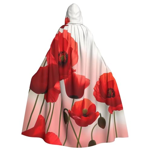 BWWHCCTI Kapuzenumhang mit Blumenmuster, bedruckt, Unisex, Erwachsene, Halloween, Cosplay, Kostüme, langer Kapuzenmantel BWWHCCTI Kapuzenumhang mit Blumenmuster, bedruckt, Unisex, Erwachsene, Halloween, Cosplay, Kostüme, langer Kapuzenmantel von BWWHCCTI