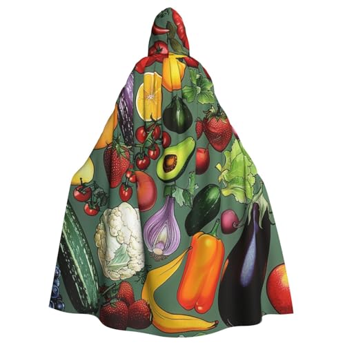 BWWHCCTI Kapuzenumhang mit Gemüse und Früchten, Unisex, Erwachsene, Halloween, Cosplay, Kostüme, langer Kapuzenmantel BWWHCCTI Kapuzenumhang mit Gemüse und Früchten, Unisex, Erwachsene, Halloween, Cosplay, Kostüme, langer Kapuzenmantel von BWWHCCTI