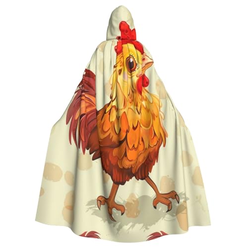 BWWHCCTI Kapuzenumhang mit Huhn und Küken, bedruckt, Unisex, Erwachsene, Halloween, Cosplay, Kostüme, langer Kapuzenmantel BWWHCCTI Kapuzenumhang mit Huhn und Küken, bedruckt, Unisex, Erwachsene, Halloween, Cosplay, Kostüme, langer Kapuzenmantel von BWWHCCTI