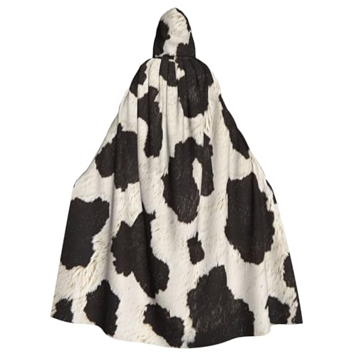 BWWHCCTI Kapuzenumhang mit Kuhfell-Aufdruck, Unisex, Erwachsene, Halloween, Cosplay, Kostüme, langer Kapuzenmantel BWWHCCTI Kapuzenumhang mit Kuhfell-Aufdruck, Unisex, Erwachsene, Halloween, Cosplay, Kostüme, langer Kapuzenmantel von BWWHCCTI