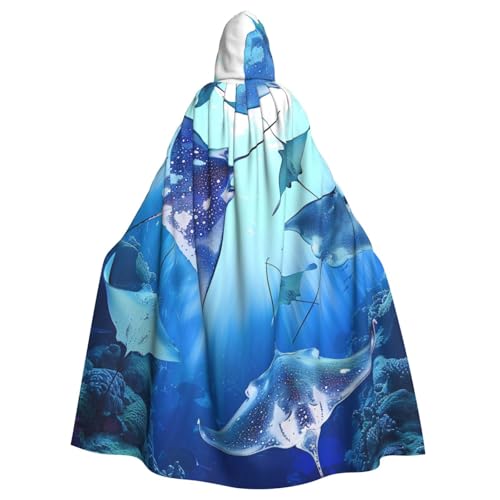 BWWHCCTI Kapuzenumhang mit Meerestieren, Stachelrochen, bedruckt, für Unisex, Erwachsene, Halloween, Cosplay, Kostüme, langer Kapuzenmantel BWWHCCTI Kapuzenumhang mit Meerestieren, Stachelrochen, bedruckt, für Unisex, Erwachsene, Halloween, Cosplay, Kostüme, langer Kapuzenmantel von BWWHCCTI