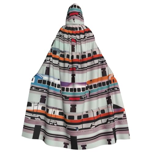 BWWHCCTI Kapuzenumhang mit Monorail-Zug, bedruckt, für Unisex, Erwachsene, Halloween, Cosplay, Kostüme, langer Kapuzenmantel BWWHCCTI Kapuzenumhang mit Monorail-Zug, bedruckt, für Unisex, Erwachsene, Halloween, Cosplay, Kostüme, langer Kapuzenmantel von BWWHCCTI
