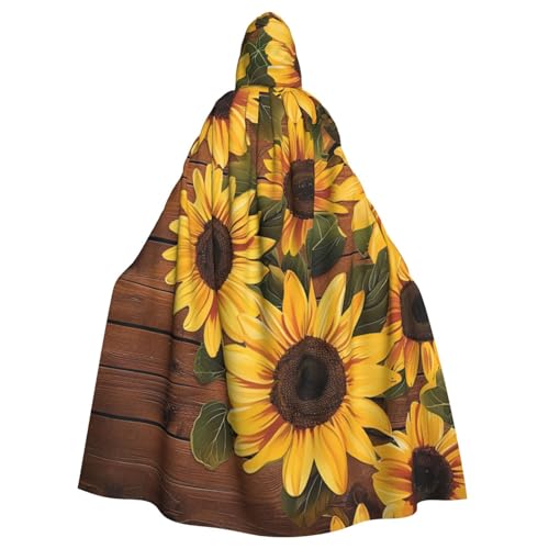 BWWHCCTI Kapuzenumhang mit Pflanzenmotiv und Sonnenblumen-Motiv, für Unisex, Erwachsene, Halloween, Cosplay, Kostüme, langer Kapuzenmantel BWWHCCTI Kapuzenumhang mit Pflanzenmotiv und Sonnenblumen-Motiv, für Unisex, Erwachsene, Halloween, Cosplay, Kostüme, langer Kapuzenmantel von BWWHCCTI