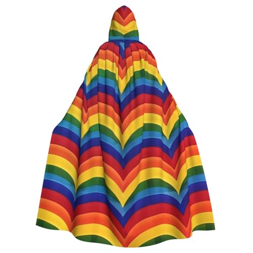 BWWHCCTI Kapuzenumhang mit Regenbogenmuster, bedruckt, Unisex, Erwachsene, Halloween, Cosplay, Kostüme, langer Kapuzenmantel BWWHCCTI Kapuzenumhang mit Regenbogenmuster, bedruckt, Unisex, Erwachsene, Halloween, Cosplay, Kostüme, langer Kapuzenmantel von BWWHCCTI