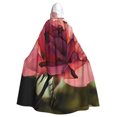 BWWHCCTI Kapuzenumhang mit Rosenblüte, Unisex, Erwachsene, Halloween, Cosplay, Kostüme, langer Kapuzenmantel BWWHCCTI Kapuzenumhang mit Rosenblüte, Unisex, Erwachsene, Halloween, Cosplay, Kostüme, langer Kapuzenmantel von BWWHCCTI