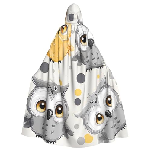 BWWHCCTI Kapuzenumhang mit Tier-Cartoon-Eulen, niedlich, bedruckt, für Unisex, Erwachsene, Halloween, Cosplay, Kostüme, langer Kapuzenmantel BWWHCCTI Kapuzenumhang mit Tier-Cartoon-Eulen, niedlich, bedruckt, für Unisex, Erwachsene, Halloween, Cosplay, Kostüme, langer Kapuzenmantel von BWWHCCTI