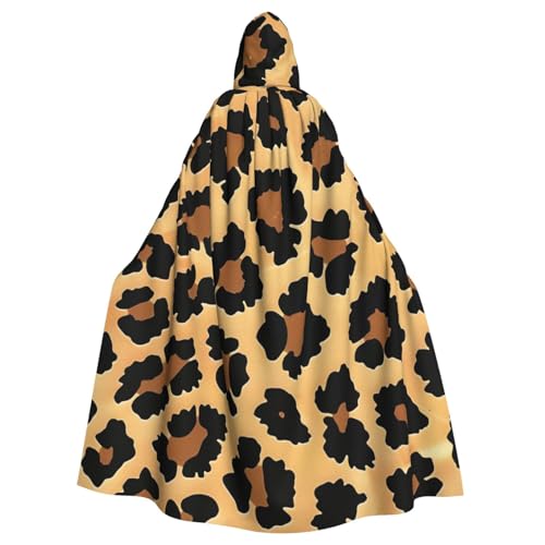 BWWHCCTI Kapuzenumhang mit braunem Leopardenmuster, Unisex, Erwachsene, Halloween, Cosplay, Kostüme, langer Umhang mit Kapuze BWWHCCTI Kapuzenumhang mit braunem Leopardenmuster, Unisex, Erwachsene, Halloween, Cosplay, Kostüme, langer Umhang mit Kapuze von BWWHCCTI