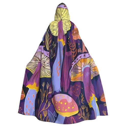 BWWHCCTI Kapuzenumhang mit leuchtenden Pilzen, kunstbedruckt, für Unisex, Erwachsene, Halloween, Cosplay, Kostüme, langer Kapuzenmantel BWWHCCTI Kapuzenumhang mit leuchtenden Pilzen, kunstbedruckt, für Unisex, Erwachsene, Halloween, Cosplay, Kostüme, langer Kapuzenmantel von BWWHCCTI