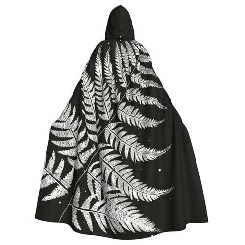 BWWHCCTI Kapuzenumhang mit natürlicher Pflanzen-Silhouette, Farnblatt, bedruckt, für Unisex, Erwachsene, Halloween, Cosplay, Kostüme, langer Kapuzenmantel BWWHCCTI Kapuzenumhang mit natürlicher Pflanzen-Silhouette, Farnblatt, bedruckt, für Unisex, Erwachsene, Halloween, Cosplay, Kostüme, langer Kapuzenmantel von BWWHCCTI