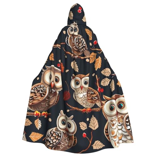 BWWHCCTI Kapuzenumhang mit süßem Eulen-Motiv, Unisex, Erwachsene, Halloween, Cosplay, Kostüme, langer Kapuzenmantel BWWHCCTI Kapuzenumhang mit süßem Eulen-Motiv, Unisex, Erwachsene, Halloween, Cosplay, Kostüme, langer Kapuzenmantel von BWWHCCTI