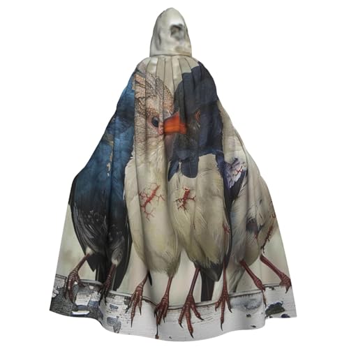 BWWHCCTI Kapuzenumhang mit vier Vögeln für Erwachsene, Unisex, Erwachsene, Halloween, Cosplay, Kostüme, langer Kapuzenmantel BWWHCCTI Kapuzenumhang mit vier Vögeln für Erwachsene, Unisex, Erwachsene, Halloween, Cosplay, Kostüme, langer Kapuzenmantel von BWWHCCTI
