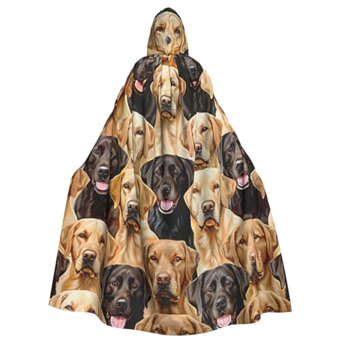 BWWHCCTI Labrador Retriever Hunde-Umhang mit Kapuze, bedruckt, für Unisex, Erwachsene, Halloween, Cosplay, Kostüme, langer Kapuzenmantel BWWHCCTI Labrador Retriever Hunde-Umhang mit Kapuze, bedruckt, für Unisex, Erwachsene, Halloween, Cosplay, Kostüme, langer Kapuzenmantel von BWWHCCTI