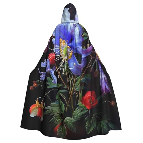 BWWHCCTI Schöner Blumenumhang mit Kapuze, Unisex, Erwachsene, Halloween, Cosplay, Kostüme, langer Kapuzenmantel BWWHCCTI Schöner Blumenumhang mit Kapuze, Unisex, Erwachsene, Halloween, Cosplay, Kostüme, langer Kapuzenmantel von BWWHCCTI