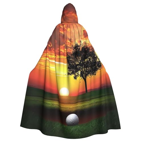 BWWHCCTI Sport-Golfball-Umhang mit Sonnenuntergang, Baum, bedruckt, für Unisex, Erwachsene, Halloween, Cosplay, Kostüme, langer Kapuzenmantel BWWHCCTI Sport-Golfball-Umhang mit Sonnenuntergang, Baum, bedruckt, für Unisex, Erwachsene, Halloween, Cosplay, Kostüme, langer Kapuzenmantel von BWWHCCTI
