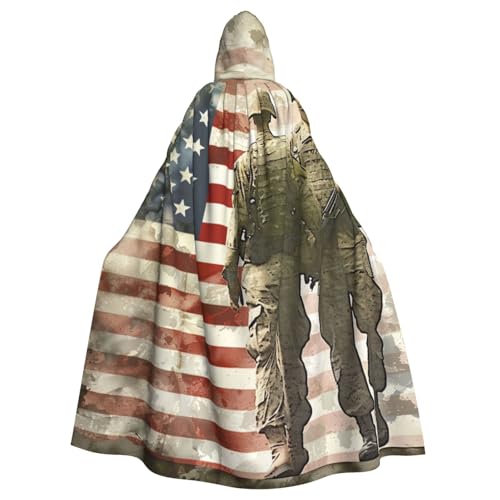 BWWHCCTI US-Militär-Soldaten, patriotischer Gedenktag, bedruckter Kapuzenumhang für Unisex-Erwachsene, Halloween, Cosplay, Kostüme, langer Kapuzenmantel BWWHCCTI US-Militär-Soldaten, patriotischer Gedenktag, bedruckter Kapuzenumhang für Unisex-Erwachsene, Halloween, Cosplay, Kostüme, langer Kapuzenmantel von BWWHCCTI