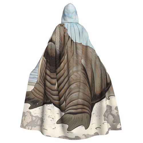 BWWHCCTI Walrus bedruckter Kapuzenumhang für Unisex-Erwachsene, Halloween, Cosplay, Kostüme, langer Kapuzenmantel BWWHCCTI Walrus bedruckter Kapuzenumhang für Unisex-Erwachsene, Halloween, Cosplay, Kostüme, langer Kapuzenmantel von BWWHCCTI