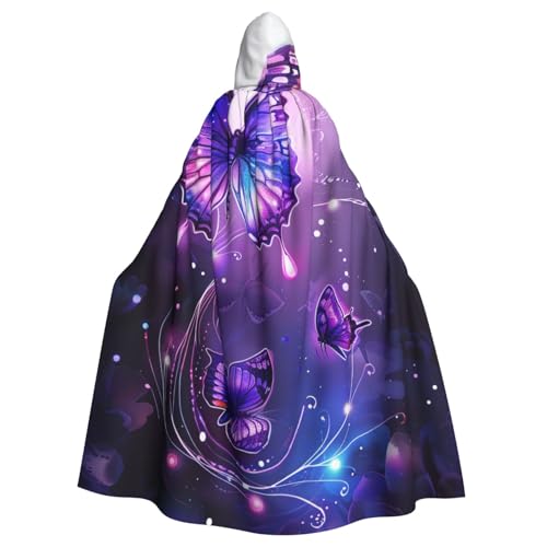 BWWHCCTI Wunderschöner Schmetterlings-Umhang mit Kapuze, für Unisex-Erwachsene, Halloween, Cosplay, Kostüme, langer Kapuzenmantel BWWHCCTI Wunderschöner Schmetterlings-Umhang mit Kapuze, für Unisex-Erwachsene, Halloween, Cosplay, Kostüme, langer Kapuzenmantel von BWWHCCTI