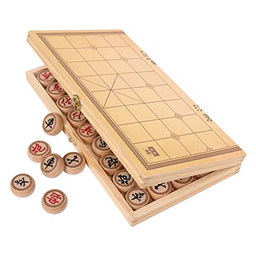 Xiangqi Chinesisches Schachspiel-Spielbrett mit Klappbrett, Klassische pädagogische Strategie-Brettspiele for 2 Spieler(4.8cm/1.9") von BXHouP-BaiZTM