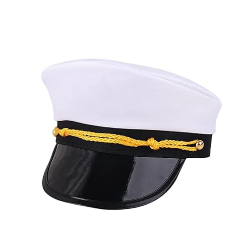 BXT Kapitän Matrosen Kostüm Set Kapitän Hut Matrosenmütze Halstuch Cosplay Outfit Zubehör Set für Erwachsene Damen, Weiss/opulenter Garten, Einheitsgröße BXT Kapitän Matrosen Kostüm Set Kapitän Hut Matrosenmütze Halstuch Cosplay Outfit Zubehör Set für Erwachsene Damen, Weiss/opulenter Garten, Einheitsgröße von BXT
