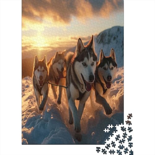 Alaskan Malamute Dog Puzzle 1000 Teile Für Erwachsene Und Kinder Ab 14 Jahrenfür Stressabbauer Puzzlespiel Erwachsenen Puzzlespiel Puzzel 1000pcs (75x50cm) von BXYAFEKUD