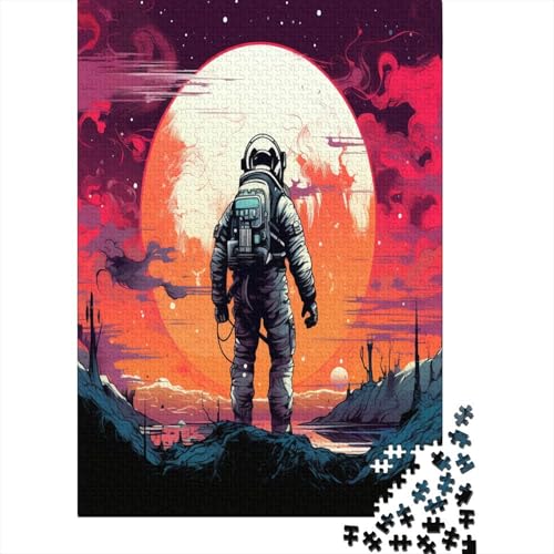 Astronaut Puzzle 1000 Teile Puzzles Für Erwachsene Lernspiel Herausforderungsspielzeug 1000-teilige Puzzlespiel Für Erwachsene Kinder Puzzel 1000pcs (75x50cm) von BXYAFEKUD
