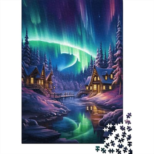 Aurora 1000 Stück Puzzles Für Erwachsene Teenager Stress Abbauen Familien-Puzzlespiel 1000-teiliges Puzzle Kinder Lernspiel Spielzeug Geschenk Puzzel 1000pcs (75x50cm) von BXYAFEKUD