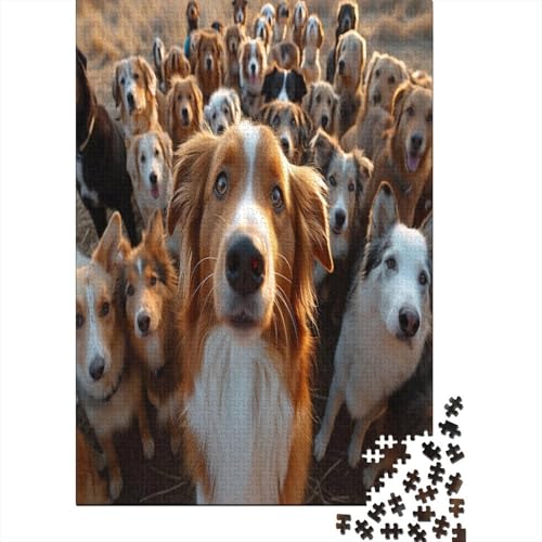 Australischer Schäferhund Puzzle 1000 Teile Puzzle Für Erwachsene Und Kinder Ab 14 Jahren Puzzel 1000pcs (75x50cm) von BXYAFEKUD