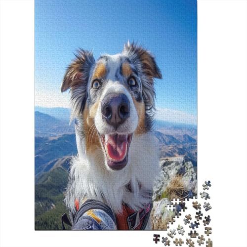 Australischer Schäferhund Puzzle 1000 Teile Puzzles Für Erwachsene Klassische Puzzles 1000 Teile Erwachsene Puzzlespiel Erwachsene 1000 Teile Erwachsenen Puzzlespiel Puzzel 1000pcs (75x50cm) von BXYAFEKUD