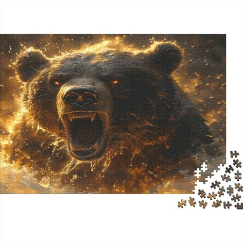 Bär 1000 Teile,Impossible Puzzle,Geschicklichkeitsspiel Für Die Ganze Familie, Erwachsenen Puzzlespiel Puzzel 1000pcs (75x50cm) von BXYAFEKUD