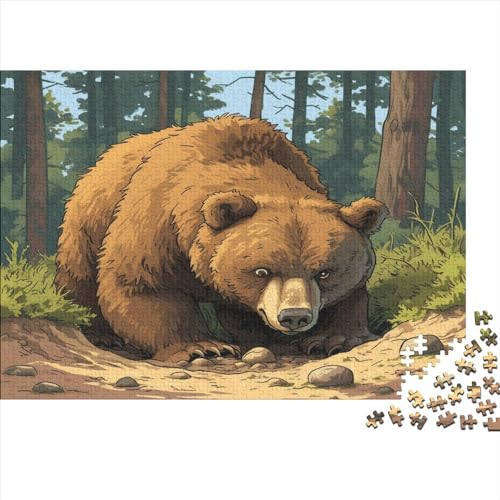 Bär Puzzle 1000 Teile Puzzles Für Erwachsene Lernspiel Herausforderungsspielzeug 1000-teilige Puzzlespiel Für Erwachsene Kinder Puzzel 1000pcs (75x50cm) von BXYAFEKUD