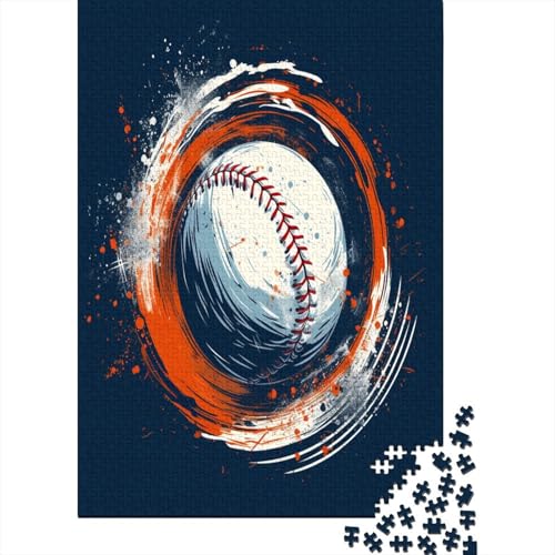 Baseball Puzzle 1000 Teile Puzzles Für Erwachsene Lernspiel Herausforderungsspielzeug 1000-teilige Puzzlespiel Für Erwachsene Kinder Puzzel 1000pcs (75x50cm) von BXYAFEKUD