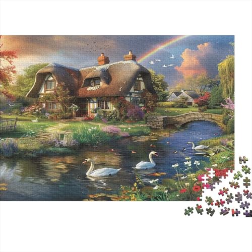 Berghütte Puzzlespiel 1000 Teile Puzzles Für Erwachsene Lernspiel Herausforderung Spielzeug 1000 Teile Puzzles Für Erwachsene Kinder Erwachsenen Puzzlespiel Puzzel 1000pcs (75x50cm) von BXYAFEKUD